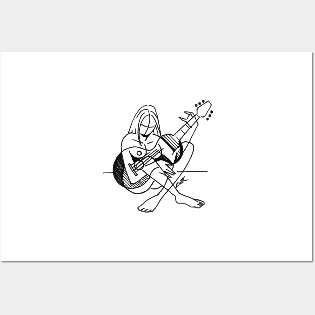 'Nude With Guitar' Wall Art by jerrykirk